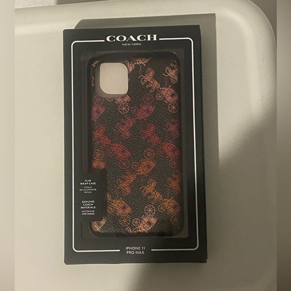 Coach Signature Horse and Carriage iPhone 11 Pro Max Case - Black and Red